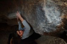 Bouldering in Hueco Tanks on 11/19/2018 with Blue Lizard Climbing and Yoga

Filename: SRM_20181119_1641440.jpg
Aperture: f/2.8
Shutter Speed: 1/250
Body: Canon EOS-1D Mark II
Lens: Canon EF 16-35mm f/2.8 L