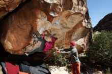 Bouldering in Hueco Tanks on 11/09/2018 with Blue Lizard Climbing and Yoga

Filename: SRM_20181109_1259500.jpg
Aperture: f/8.0
Shutter Speed: 1/250
Body: Canon EOS-1D Mark II
Lens: Canon EF 16-35mm f/2.8 L