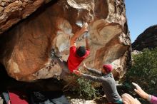 Bouldering in Hueco Tanks on 11/09/2018 with Blue Lizard Climbing and Yoga

Filename: SRM_20181109_1300270.jpg
Aperture: f/8.0
Shutter Speed: 1/250
Body: Canon EOS-1D Mark II
Lens: Canon EF 16-35mm f/2.8 L