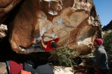 Bouldering in Hueco Tanks on 11/09/2018 with Blue Lizard Climbing and Yoga

Filename: SRM_20181109_1303220.jpg
Aperture: f/8.0
Shutter Speed: 1/320
Body: Canon EOS-1D Mark II
Lens: Canon EF 16-35mm f/2.8 L