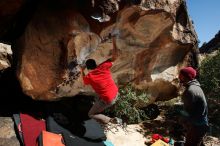 Bouldering in Hueco Tanks on 11/09/2018 with Blue Lizard Climbing and Yoga

Filename: SRM_20181109_1303240.jpg
Aperture: f/8.0
Shutter Speed: 1/320
Body: Canon EOS-1D Mark II
Lens: Canon EF 16-35mm f/2.8 L