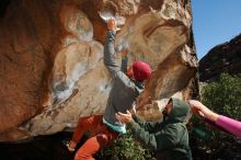 Bouldering in Hueco Tanks on 11/09/2018 with Blue Lizard Climbing and Yoga

Filename: SRM_20181109_1318530.jpg
Aperture: f/8.0
Shutter Speed: 1/250
Body: Canon EOS-1D Mark II
Lens: Canon EF 16-35mm f/2.8 L