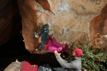 Bouldering in Hueco Tanks on 11/09/2018 with Blue Lizard Climbing and Yoga

Filename: SRM_20181109_1319570.jpg
Aperture: f/8.0
Shutter Speed: 1/250
Body: Canon EOS-1D Mark II
Lens: Canon EF 16-35mm f/2.8 L