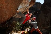 Bouldering in Hueco Tanks on 11/09/2018 with Blue Lizard Climbing and Yoga

Filename: SRM_20181109_1333100.jpg
Aperture: f/8.0
Shutter Speed: 1/250
Body: Canon EOS-1D Mark II
Lens: Canon EF 16-35mm f/2.8 L