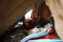 Bouldering in Hueco Tanks on 11/09/2018 with Blue Lizard Climbing and Yoga

Filename: SRM_20181109_1603210.jpg
Aperture: f/2.0
Shutter Speed: 1/125
Body: Canon EOS-1D Mark II
Lens: Canon EF 50mm f/1.8 II