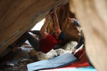 Bouldering in Hueco Tanks on 11/09/2018 with Blue Lizard Climbing and Yoga

Filename: SRM_20181109_1603250.jpg
Aperture: f/2.2
Shutter Speed: 1/100
Body: Canon EOS-1D Mark II
Lens: Canon EF 50mm f/1.8 II