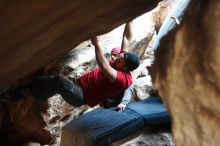 Bouldering in Hueco Tanks on 11/09/2018 with Blue Lizard Climbing and Yoga

Filename: SRM_20181109_1603390.jpg
Aperture: f/2.2
Shutter Speed: 1/160
Body: Canon EOS-1D Mark II
Lens: Canon EF 50mm f/1.8 II