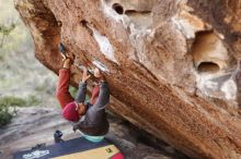 Bouldering in Hueco Tanks on 11/09/2018 with Blue Lizard Climbing and Yoga

Filename: SRM_20181109_1659221.jpg
Aperture: f/2.8
Shutter Speed: 1/500
Body: Canon EOS-1D Mark II
Lens: Canon EF 85mm f/1.2 L II