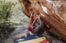 Bouldering in Hueco Tanks on 11/09/2018 with Blue Lizard Climbing and Yoga

Filename: SRM_20181109_1701230.jpg
Aperture: f/2.8
Shutter Speed: 1/640
Body: Canon EOS-1D Mark II
Lens: Canon EF 85mm f/1.2 L II