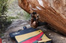 Bouldering in Hueco Tanks on 11/09/2018 with Blue Lizard Climbing and Yoga

Filename: SRM_20181109_1702150.jpg
Aperture: f/2.8
Shutter Speed: 1/400
Body: Canon EOS-1D Mark II
Lens: Canon EF 85mm f/1.2 L II