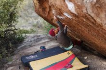 Bouldering in Hueco Tanks on 11/09/2018 with Blue Lizard Climbing and Yoga

Filename: SRM_20181109_1703180.jpg
Aperture: f/2.8
Shutter Speed: 1/500
Body: Canon EOS-1D Mark II
Lens: Canon EF 85mm f/1.2 L II