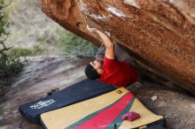 Bouldering in Hueco Tanks on 11/09/2018 with Blue Lizard Climbing and Yoga

Filename: SRM_20181109_1707030.jpg
Aperture: f/2.8
Shutter Speed: 1/400
Body: Canon EOS-1D Mark II
Lens: Canon EF 85mm f/1.2 L II