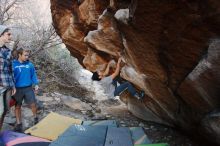 Bouldering in Hueco Tanks on 12/01/2018 with Blue Lizard Climbing and Yoga

Filename: SRM_20181201_1044580.jpg
Aperture: f/3.2
Shutter Speed: 1/200
Body: Canon EOS-1D Mark II
Lens: Canon EF 16-35mm f/2.8 L