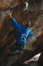 Bouldering in Hueco Tanks on 12/01/2018 with Blue Lizard Climbing and Yoga

Filename: SRM_20181201_1048420.jpg
Aperture: f/2.5
Shutter Speed: 1/250
Body: Canon EOS-1D Mark II
Lens: Canon EF 50mm f/1.8 II