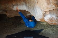 Bouldering in Hueco Tanks on 12/01/2018 with Blue Lizard Climbing and Yoga

Filename: SRM_20181201_1056320.jpg
Aperture: f/2.5
Shutter Speed: 1/200
Body: Canon EOS-1D Mark II
Lens: Canon EF 50mm f/1.8 II