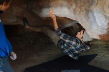 Bouldering in Hueco Tanks on 12/01/2018 with Blue Lizard Climbing and Yoga

Filename: SRM_20181201_1057420.jpg
Aperture: f/2.2
Shutter Speed: 1/250
Body: Canon EOS-1D Mark II
Lens: Canon EF 50mm f/1.8 II