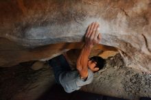 Bouldering in Hueco Tanks on 12/01/2018 with Blue Lizard Climbing and Yoga

Filename: SRM_20181201_1101260.jpg
Aperture: f/2.8
Shutter Speed: 1/125
Body: Canon EOS-1D Mark II
Lens: Canon EF 16-35mm f/2.8 L
