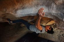 Bouldering in Hueco Tanks on 12/01/2018 with Blue Lizard Climbing and Yoga

Filename: SRM_20181201_1101310.jpg
Aperture: f/2.8
Shutter Speed: 1/100
Body: Canon EOS-1D Mark II
Lens: Canon EF 16-35mm f/2.8 L