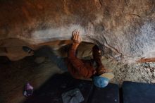 Bouldering in Hueco Tanks on 12/01/2018 with Blue Lizard Climbing and Yoga

Filename: SRM_20181201_1104380.jpg
Aperture: f/2.8
Shutter Speed: 1/125
Body: Canon EOS-1D Mark II
Lens: Canon EF 16-35mm f/2.8 L