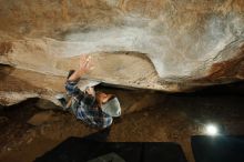 Bouldering in Hueco Tanks on 12/01/2018 with Blue Lizard Climbing and Yoga

Filename: SRM_20181201_1109090.jpg
Aperture: f/8.0
Shutter Speed: 1/250
Body: Canon EOS-1D Mark II
Lens: Canon EF 16-35mm f/2.8 L