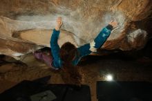 Bouldering in Hueco Tanks on 12/01/2018 with Blue Lizard Climbing and Yoga

Filename: SRM_20181201_1112060.jpg
Aperture: f/8.0
Shutter Speed: 1/250
Body: Canon EOS-1D Mark II
Lens: Canon EF 16-35mm f/2.8 L