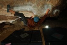 Bouldering in Hueco Tanks on 12/01/2018 with Blue Lizard Climbing and Yoga

Filename: SRM_20181201_1113180.jpg
Aperture: f/8.0
Shutter Speed: 1/250
Body: Canon EOS-1D Mark II
Lens: Canon EF 16-35mm f/2.8 L