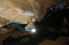 Bouldering in Hueco Tanks on 12/01/2018 with Blue Lizard Climbing and Yoga

Filename: SRM_20181201_1114530.jpg
Aperture: f/8.0
Shutter Speed: 1/250
Body: Canon EOS-1D Mark II
Lens: Canon EF 16-35mm f/2.8 L