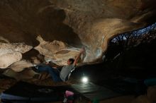 Bouldering in Hueco Tanks on 12/01/2018 with Blue Lizard Climbing and Yoga

Filename: SRM_20181201_1122250.jpg
Aperture: f/8.0
Shutter Speed: 1/250
Body: Canon EOS-1D Mark II
Lens: Canon EF 16-35mm f/2.8 L