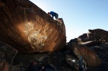 Bouldering in Hueco Tanks on 12/01/2018 with Blue Lizard Climbing and Yoga

Filename: SRM_20181201_1135450.jpg
Aperture: f/8.0
Shutter Speed: 1/160
Body: Canon EOS-1D Mark II
Lens: Canon EF 16-35mm f/2.8 L