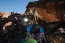 Bouldering in Hueco Tanks on 12/01/2018 with Blue Lizard Climbing and Yoga

Filename: SRM_20181201_1141010.jpg
Aperture: f/8.0
Shutter Speed: 1/250
Body: Canon EOS-1D Mark II
Lens: Canon EF 16-35mm f/2.8 L