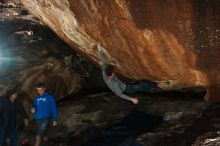 Bouldering in Hueco Tanks on 12/01/2018 with Blue Lizard Climbing and Yoga

Filename: SRM_20181201_1146490.jpg
Aperture: f/8.0
Shutter Speed: 1/250
Body: Canon EOS-1D Mark II
Lens: Canon EF 16-35mm f/2.8 L