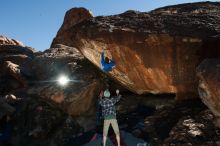 Bouldering in Hueco Tanks on 12/01/2018 with Blue Lizard Climbing and Yoga

Filename: SRM_20181201_1152410.jpg
Aperture: f/8.0
Shutter Speed: 1/250
Body: Canon EOS-1D Mark II
Lens: Canon EF 16-35mm f/2.8 L