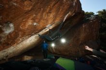 Bouldering in Hueco Tanks on 12/01/2018 with Blue Lizard Climbing and Yoga

Filename: SRM_20181201_1226270.jpg
Aperture: f/8.0
Shutter Speed: 1/320
Body: Canon EOS-1D Mark II
Lens: Canon EF 16-35mm f/2.8 L