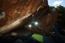 Bouldering in Hueco Tanks on 12/01/2018 with Blue Lizard Climbing and Yoga

Filename: SRM_20181201_1228130.jpg
Aperture: f/8.0
Shutter Speed: 1/320
Body: Canon EOS-1D Mark II
Lens: Canon EF 16-35mm f/2.8 L