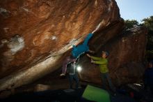Bouldering in Hueco Tanks on 12/01/2018 with Blue Lizard Climbing and Yoga

Filename: SRM_20181201_1235070.jpg
Aperture: f/8.0
Shutter Speed: 1/320
Body: Canon EOS-1D Mark II
Lens: Canon EF 16-35mm f/2.8 L