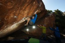 Bouldering in Hueco Tanks on 12/01/2018 with Blue Lizard Climbing and Yoga

Filename: SRM_20181201_1237420.jpg
Aperture: f/8.0
Shutter Speed: 1/320
Body: Canon EOS-1D Mark II
Lens: Canon EF 16-35mm f/2.8 L