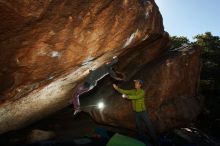 Bouldering in Hueco Tanks on 12/01/2018 with Blue Lizard Climbing and Yoga

Filename: SRM_20181201_1241130.jpg
Aperture: f/8.0
Shutter Speed: 1/320
Body: Canon EOS-1D Mark II
Lens: Canon EF 16-35mm f/2.8 L