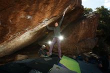 Bouldering in Hueco Tanks on 12/01/2018 with Blue Lizard Climbing and Yoga

Filename: SRM_20181201_1306400.jpg
Aperture: f/8.0
Shutter Speed: 1/250
Body: Canon EOS-1D Mark II
Lens: Canon EF 16-35mm f/2.8 L