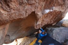 Bouldering in Hueco Tanks on 12/01/2018 with Blue Lizard Climbing and Yoga

Filename: SRM_20181201_1326280.jpg
Aperture: f/4.0
Shutter Speed: 1/250
Body: Canon EOS-1D Mark II
Lens: Canon EF 16-35mm f/2.8 L