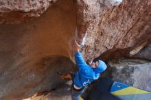 Bouldering in Hueco Tanks on 12/01/2018 with Blue Lizard Climbing and Yoga

Filename: SRM_20181201_1328130.jpg
Aperture: f/3.5
Shutter Speed: 1/250
Body: Canon EOS-1D Mark II
Lens: Canon EF 16-35mm f/2.8 L
