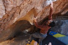 Bouldering in Hueco Tanks on 12/01/2018 with Blue Lizard Climbing and Yoga

Filename: SRM_20181201_1329190.jpg
Aperture: f/4.0
Shutter Speed: 1/400
Body: Canon EOS-1D Mark II
Lens: Canon EF 50mm f/1.8 II