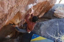 Bouldering in Hueco Tanks on 12/01/2018 with Blue Lizard Climbing and Yoga

Filename: SRM_20181201_1337070.jpg
Aperture: f/4.0
Shutter Speed: 1/400
Body: Canon EOS-1D Mark II
Lens: Canon EF 50mm f/1.8 II