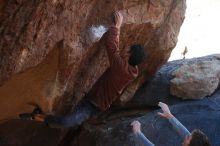 Bouldering in Hueco Tanks on 12/01/2018 with Blue Lizard Climbing and Yoga

Filename: SRM_20181201_1340060.jpg
Aperture: f/4.0
Shutter Speed: 1/800
Body: Canon EOS-1D Mark II
Lens: Canon EF 50mm f/1.8 II