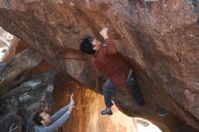 Bouldering in Hueco Tanks on 12/01/2018 with Blue Lizard Climbing and Yoga

Filename: SRM_20181201_1346530.jpg
Aperture: f/4.0
Shutter Speed: 1/800
Body: Canon EOS-1D Mark II
Lens: Canon EF 50mm f/1.8 II