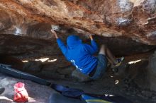 Bouldering in Hueco Tanks on 12/01/2018 with Blue Lizard Climbing and Yoga

Filename: SRM_20181201_1351550.jpg
Aperture: f/4.0
Shutter Speed: 1/320
Body: Canon EOS-1D Mark II
Lens: Canon EF 50mm f/1.8 II