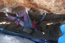 Bouldering in Hueco Tanks on 12/01/2018 with Blue Lizard Climbing and Yoga

Filename: SRM_20181201_1354210.jpg
Aperture: f/4.0
Shutter Speed: 1/250
Body: Canon EOS-1D Mark II
Lens: Canon EF 50mm f/1.8 II