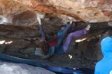 Bouldering in Hueco Tanks on 12/01/2018 with Blue Lizard Climbing and Yoga

Filename: SRM_20181201_1354250.jpg
Aperture: f/4.0
Shutter Speed: 1/250
Body: Canon EOS-1D Mark II
Lens: Canon EF 50mm f/1.8 II