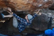 Bouldering in Hueco Tanks on 12/01/2018 with Blue Lizard Climbing and Yoga

Filename: SRM_20181201_1403100.jpg
Aperture: f/4.0
Shutter Speed: 1/400
Body: Canon EOS-1D Mark II
Lens: Canon EF 50mm f/1.8 II