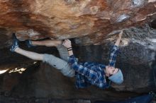 Bouldering in Hueco Tanks on 12/01/2018 with Blue Lizard Climbing and Yoga

Filename: SRM_20181201_1403230.jpg
Aperture: f/4.0
Shutter Speed: 1/400
Body: Canon EOS-1D Mark II
Lens: Canon EF 50mm f/1.8 II