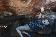 Bouldering in Hueco Tanks on 12/01/2018 with Blue Lizard Climbing and Yoga

Filename: SRM_20181201_1403240.jpg
Aperture: f/4.0
Shutter Speed: 1/500
Body: Canon EOS-1D Mark II
Lens: Canon EF 50mm f/1.8 II